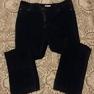 Faded Glory black corduroy stretch jeans.